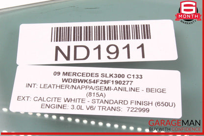 05-11 Mercedes R171 SLK300 SLK280 Front Right Side Door Window Auto Glass OEM