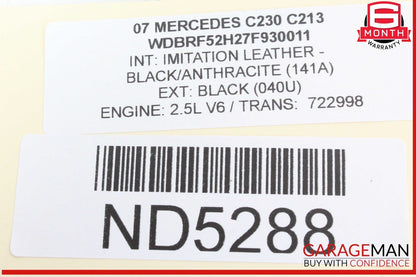 05-08 Mercedes W203 C230 SLK350 SLK280 Front Left Side Steering Wheel Black OEM
