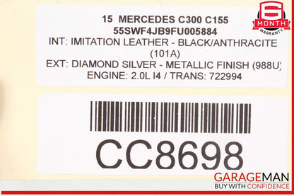 15-18 Mercedes W205 C300 C350e Front Left Side Interior Door Panel OEM