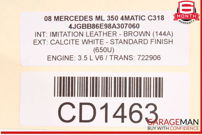 06-12 Mercedes W164 ML350 GL450 R350 Front Differential Carrier OEM