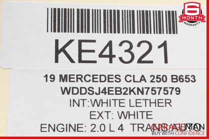 12-20 Mercedes W117 CLA250 Rear Right Side Exterior Door Handle White OEM