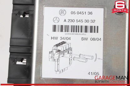 03-12 Mercedes R230 SL500 SL55 SL65 AMG Rear SAM Fuse Box Relay Module Assembly
