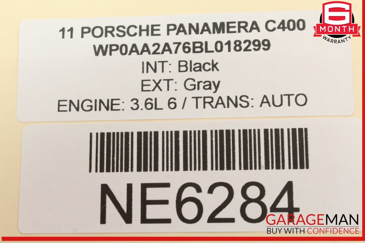 10-16 Porsche Panamera 970 Rear Center Console Storage Compartment Aluminium OEM