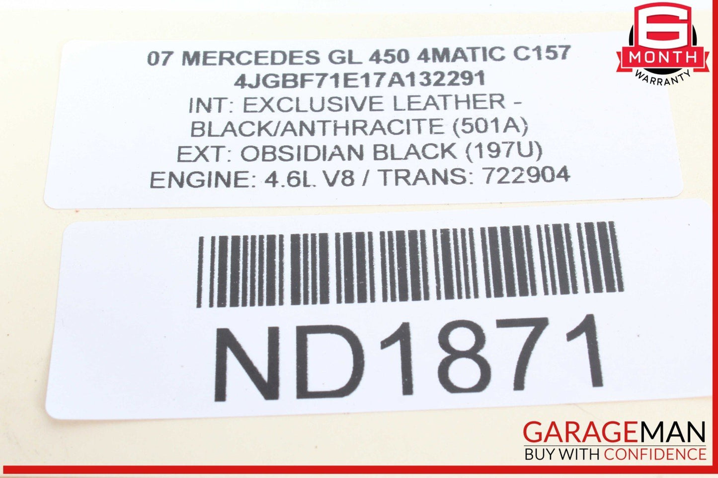 06-08 Mercedes X164 GL450 4MATIC Front Left Side Steering Wheel 1648200511 OEM