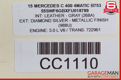 15-20 Mercedes W205 C400 Front Left & Right Brake Caliper Calipers Set of 2 Pc