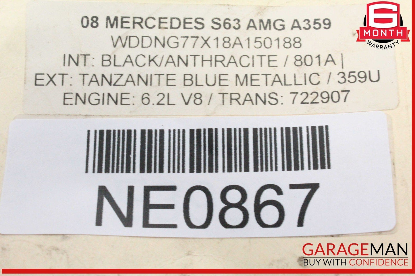 07-14 Mercedes W221 S63 AMG Rear Trunk Lid Lock Latch Actuator w/ Handle Assy