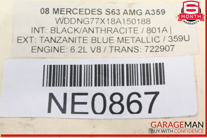 07-14 Mercedes W221 S63 AMG Rear Trunk Lid Lock Latch Actuator w/ Handle Assy