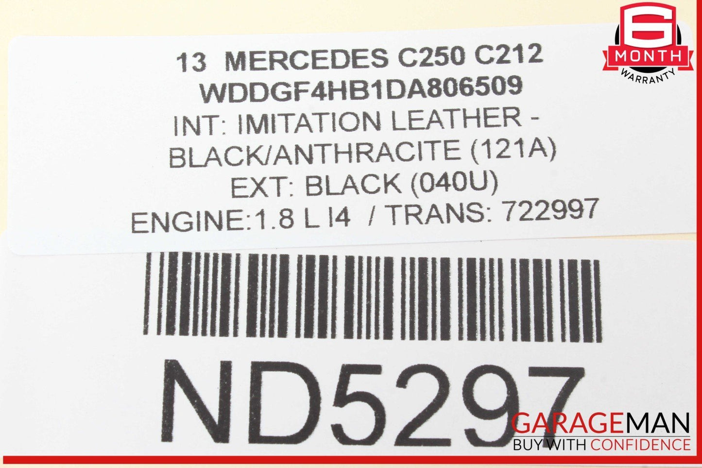 12-14 Mercedes W204 C250 C300 C350 Rear Right Passenger Side Tail Light Lamp LED
