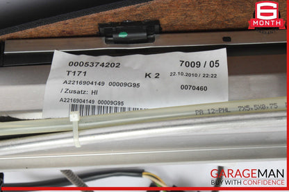 07-13 Mercedes W221 S400 Hybrid Rear Window Sun Shade Roller Blind w/ Trim OEM
