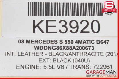 07-09 Mercedes W221 S550 S600 Front Left Driver Side Mirror Rear View OEM