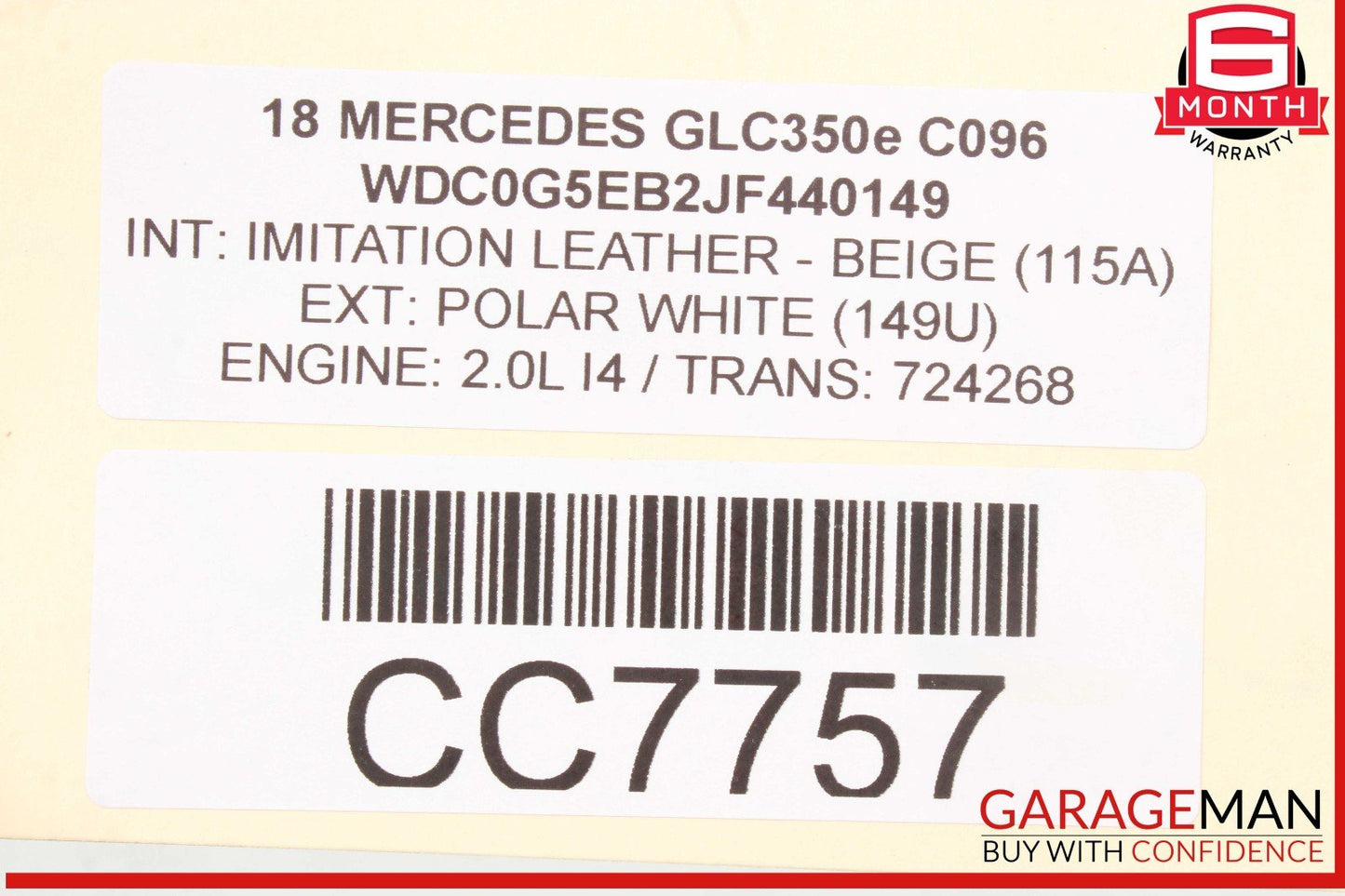 15-20 Mercedes W205 C300 GLC300 RWD Rear Sub Frame Crossmember Cradle Assembly