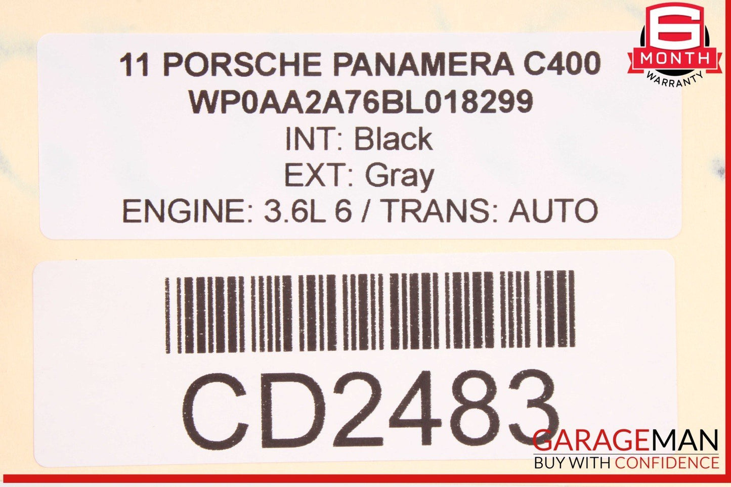 10-16 Porsche Panamera 970 GTS Front Left Interior Door Panel Leather OEM