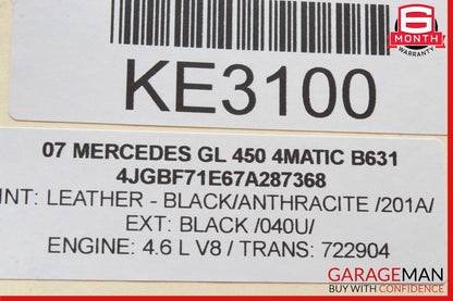 07-09 Mercedes X164 GL450 GL550 Base Front Right Side Bumper Cover Grill Mesh