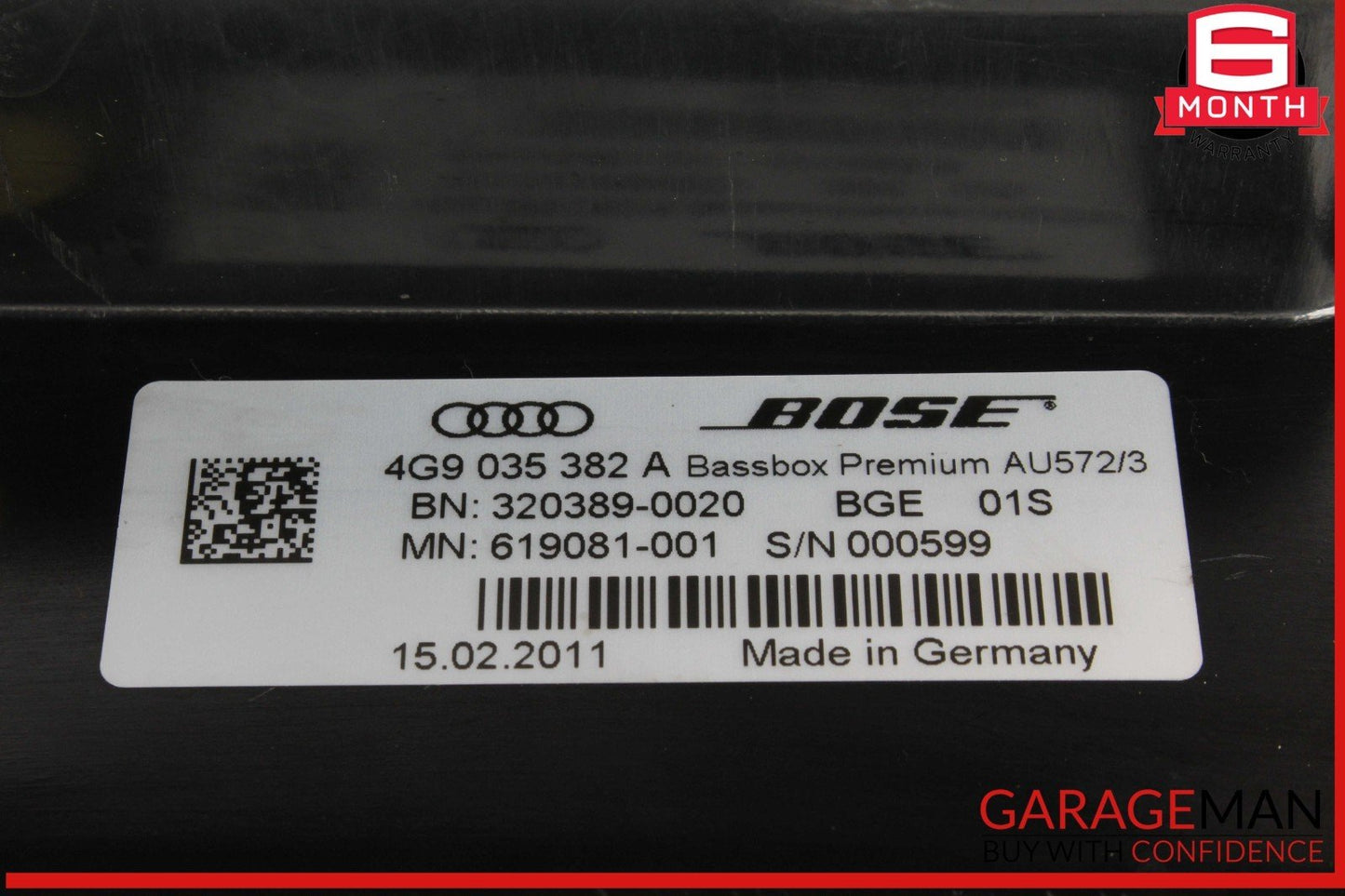 12-18 Audi A7 Bose Rear Trunk Subwoofer Sub Woofer Audio Speaker Box OEM