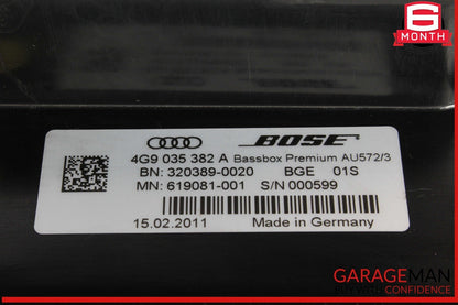 12-18 Audi A7 Bose Rear Trunk Subwoofer Sub Woofer Audio Speaker Box OEM
