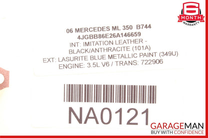 06-12 Mercedes W164 ML350 GL450 Rear A/C Heater Climate Control Vent Switch Trim