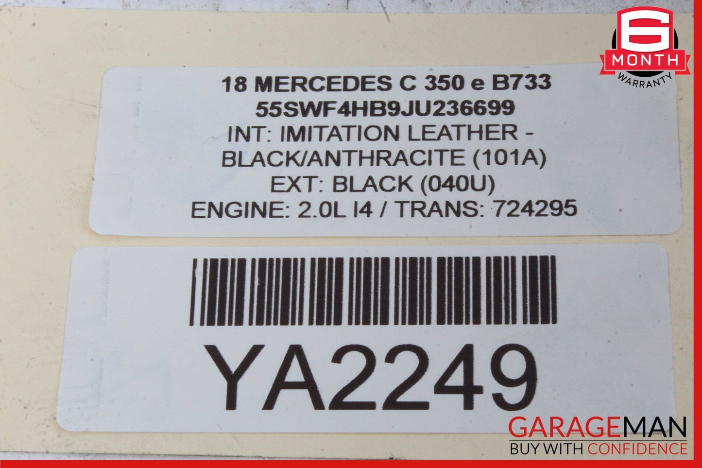 15-20 Mercedes W205 C350e SLC300 Air Intake Cleaner Filter Housing Box OEM