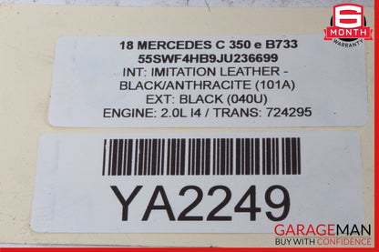 15-20 Mercedes W205 C350e SLC300 Air Intake Cleaner Filter Housing Box OEM