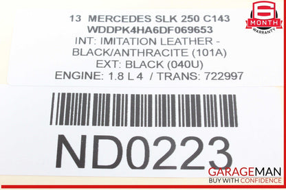 12-20 Mercedes R172 SLK250 SLC300 Steering Column Cover Boot Trim Black OEM