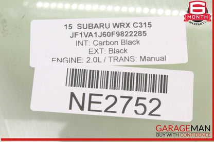 15-21 Subaru WRX Front Left Driver Side Door Window Glass 61166VA000 OEM