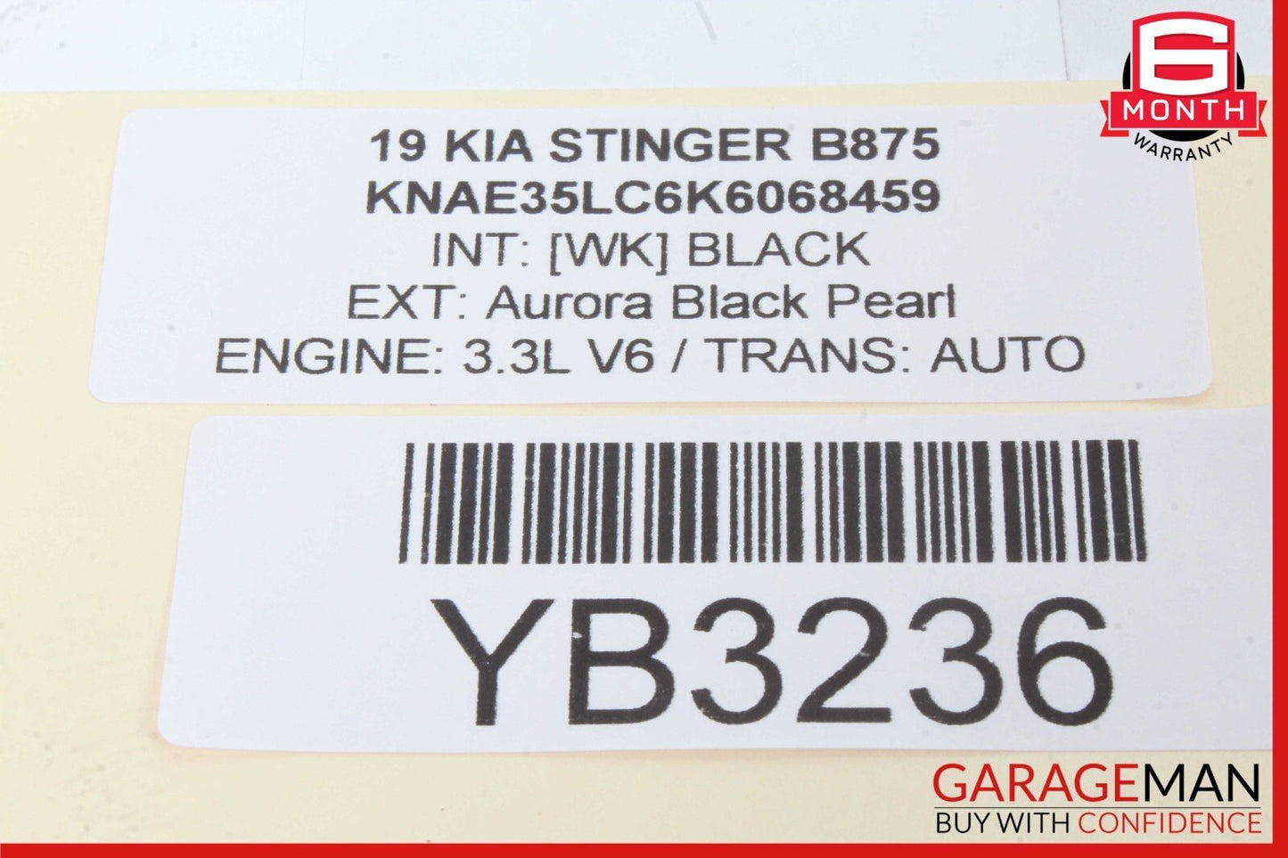 18-23 KIA STINGER REAR LEFT DRIVER UPPER SEAT BOLSTER ASSY OEM