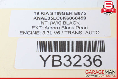 18-23 KIA STINGER REAR LEFT DRIVER UPPER SEAT BOLSTER ASSY OEM