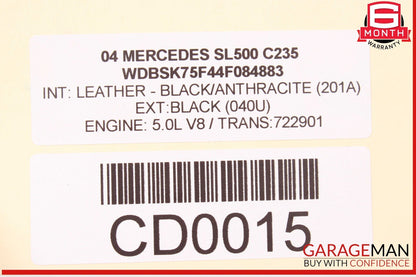03-06 Mercedes R230 SL500 RWD Engine Motor Block Assembly OEM 197k