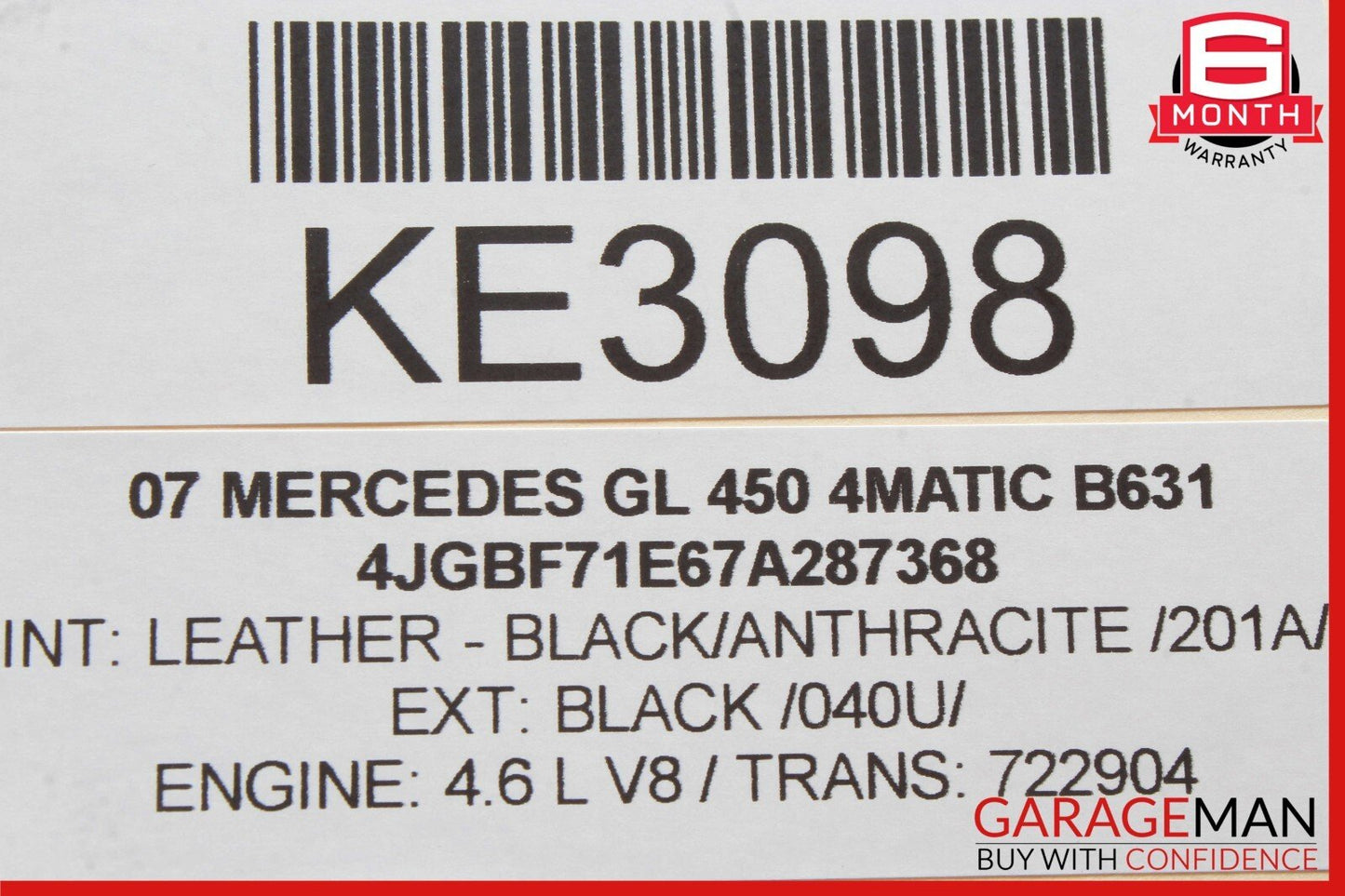 06-12 Mercedes X164 GL450 ML350 Front Right Door Audio Tweeter Speaker Cover OEM