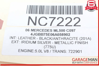 06-12 Mercedes W164 ML500 ML350 Rear Right & Left Side Brake Calipers Set OEM