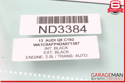 13-17 Audi Q5 Front Right Passenger Side Door Window Glass OEM