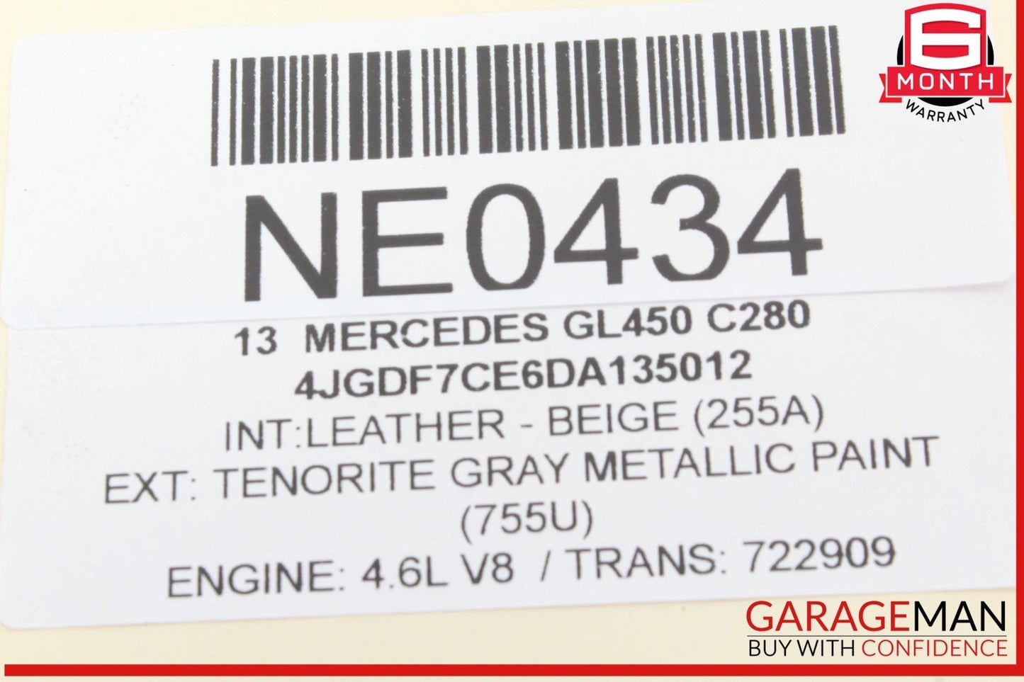 13-19 Mercedes X166 GL450 GLS450 Rear Left Bumper Holder Support Bracket OEM