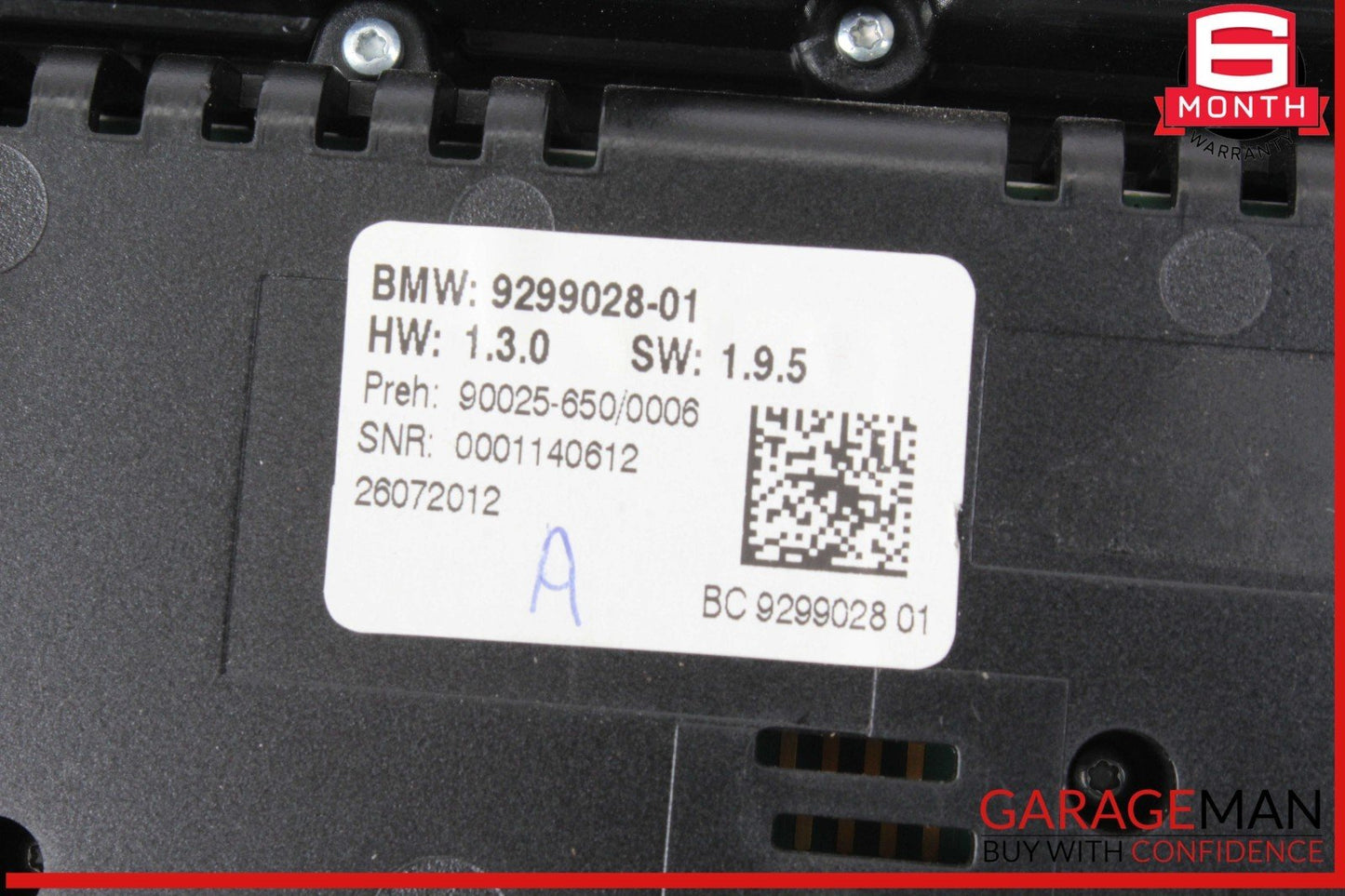 12-18 BMW 640i 650i AC A/C Air Conditioning Climate Control Radio Switch Panel