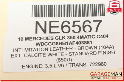 08-12 Mercedes X204 GLK350 4MATIC 3 Spoke Front Left Steering Wheel Black OEM