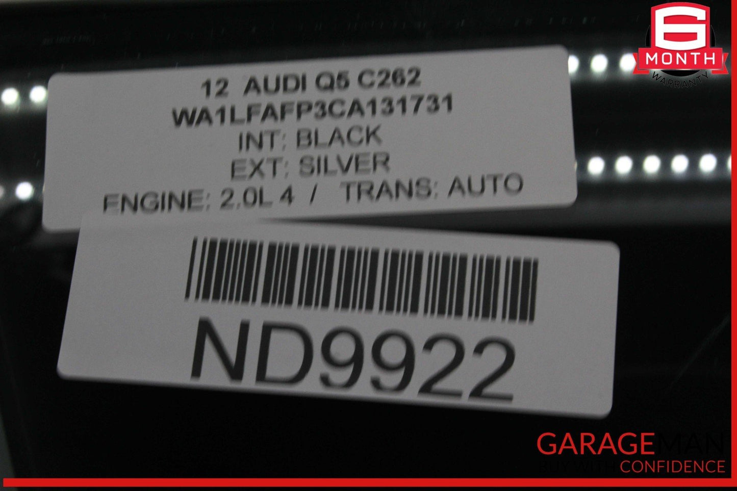 12-17 Audi Q5 Front Right Passenger Side Door Window Glass 43R00050 OEM