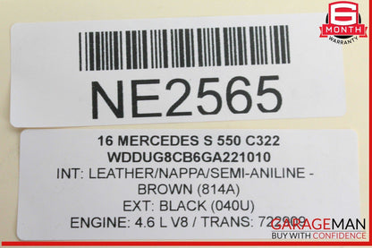 11-18 Mercedes W222 S550 CL550 Left Side Turbocharger Turbo Charger Manifold OEM