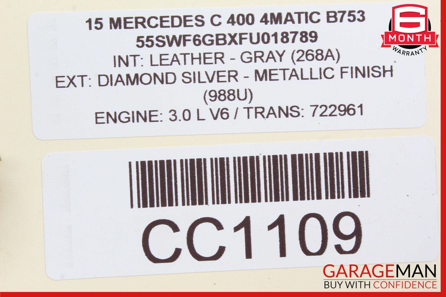 15-20 Mercedes W205 C400 Rear Brake Calipers Left & Right w/ Actuator Set OEM