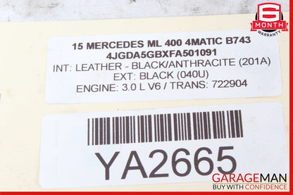 15-20 Mercedes W166 ML400 E450 Left Side Turbocharger Turbo Charger Manifold OEM