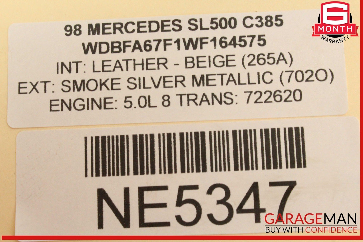 90-02 Mercedes R129 SL500 Left Driver Side Roll Bar Hydraulic Cylinder OEM
