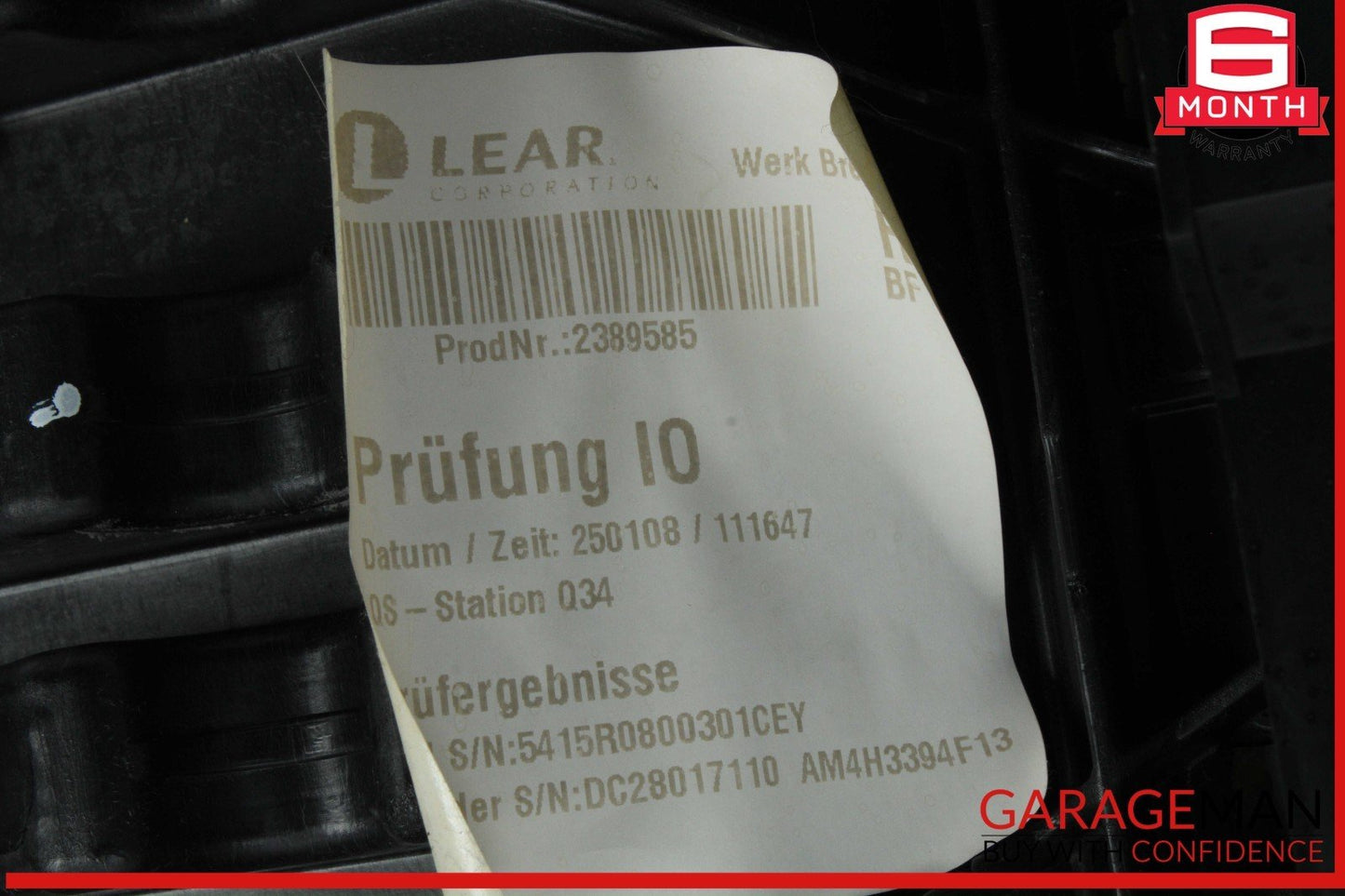05-11 Mercedes R171 SLK280 SLK350 Front Right Side Bottom Lower Seat Cushion OEM
