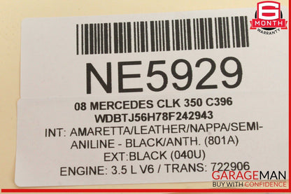 03-09 Mercedes W209 CLK350 Front Left Side Steering Wheel Black 2304600503 OEM