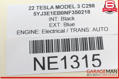 17-23 Tesla Model 3 Rear Right Passenger Side Inner Tail Light Lamp LED OEM