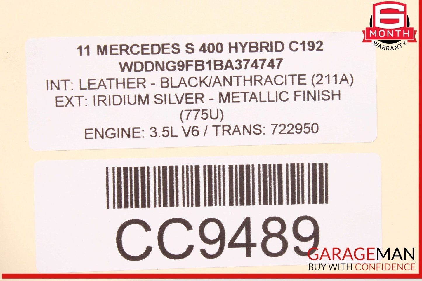10-13 Mercedes W221 S400 Hybrid 7 Speed Auto Automatic Transmission 722.950 146k