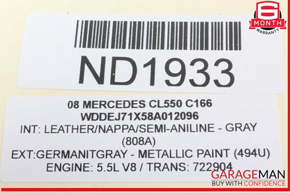 07-10 Mercedes W216 CL550 Front Left Driver Side 4 Spoke Steering Wheel OEM
