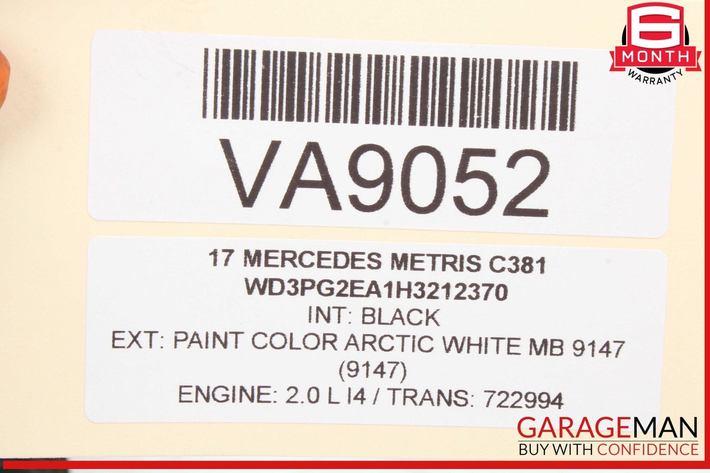 16-23 Mercedes W447 Metris Rear Left or Rear Right Side CV Axle Shaft OEM
