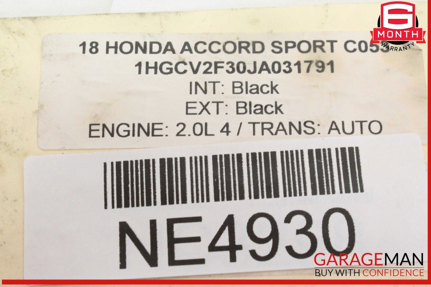 18-22 Honda Accord Sport Steering Wheel w/ Paddle Shifters Black OEM