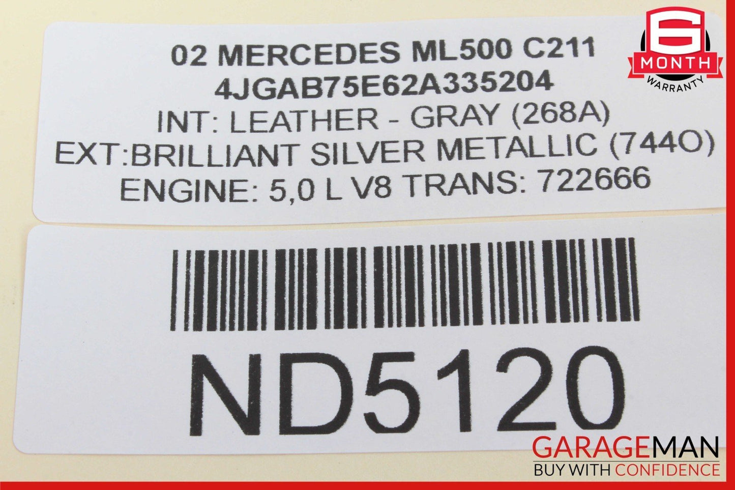 02-05 Mercedes W163 ML500 ML320 Subwoofer Sub Woofer Speaker 1638201002 OEM