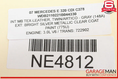 07-09 Mercedes W211 E320 CDI Rear Left & Right Side Door Audio Sound Speakers