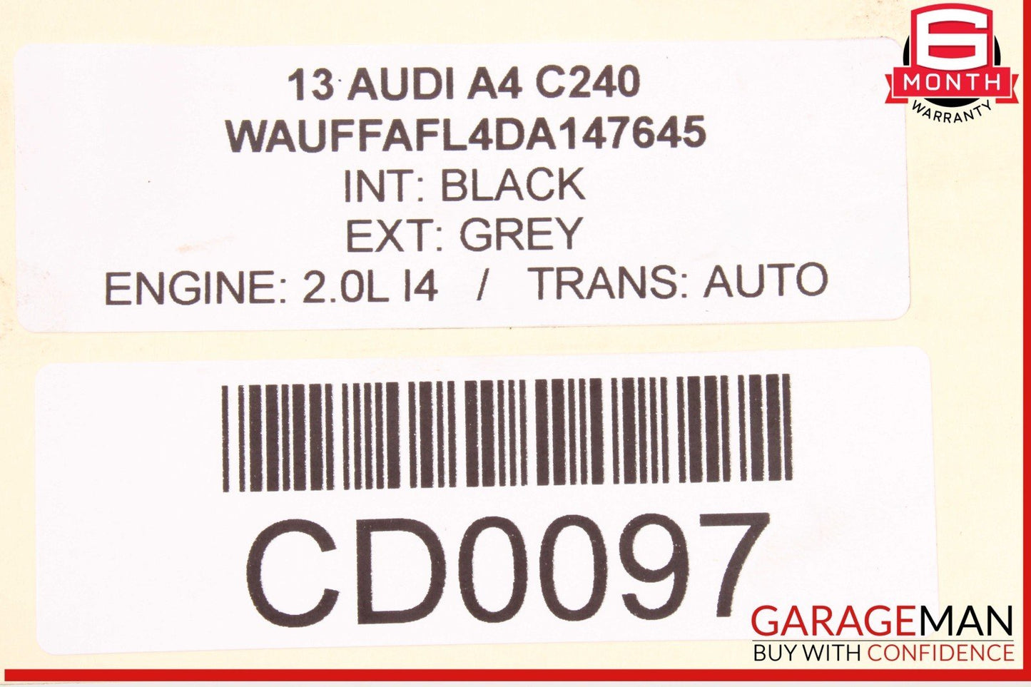 09-16 Audi A4 A4 Quattro Rear Axle Differential Diff Carrier Assembly OEM