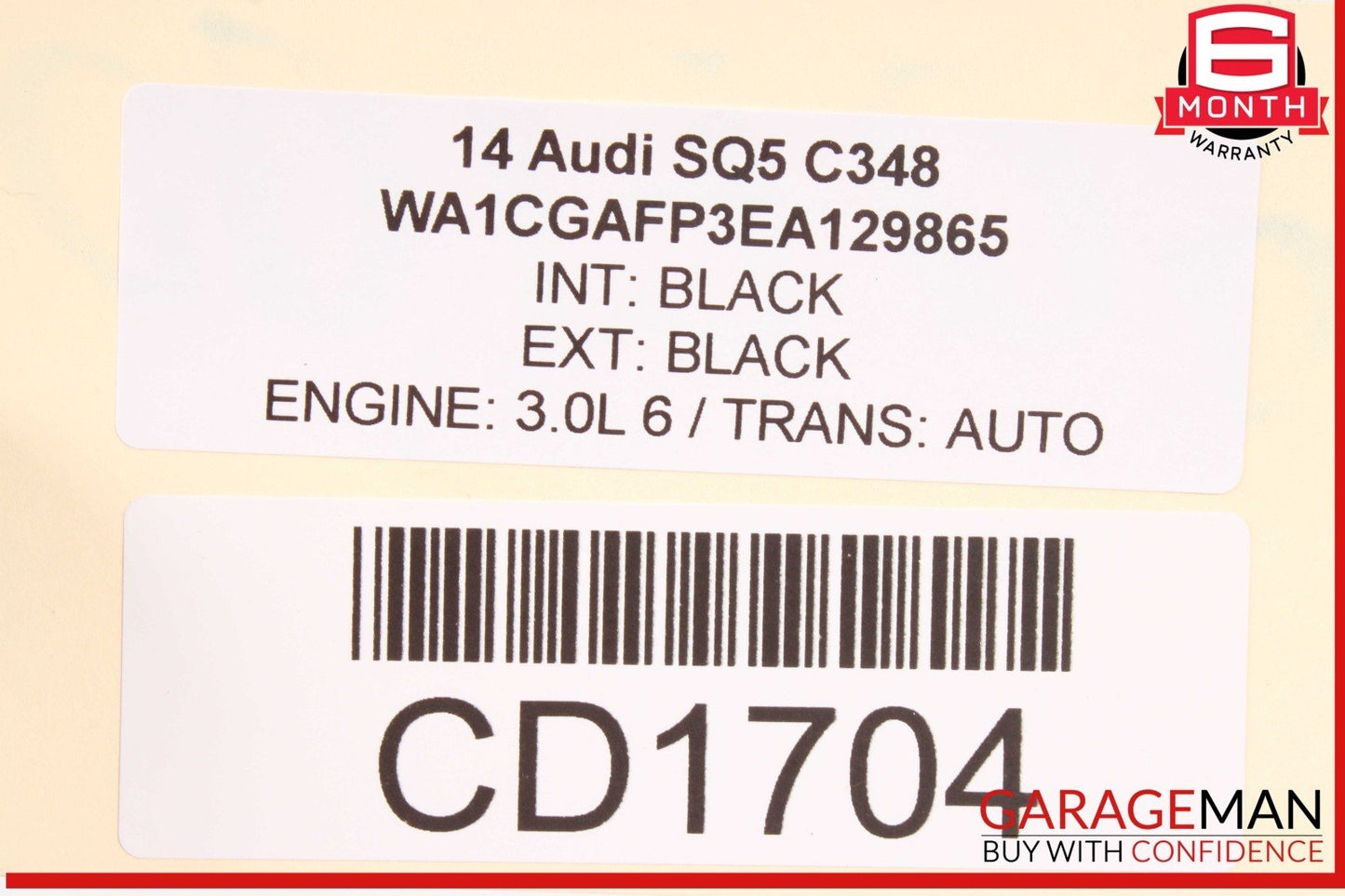 13-17 Audi SQ5 Q5 Front Left Driver Side Interior Door Panel Cover OEM