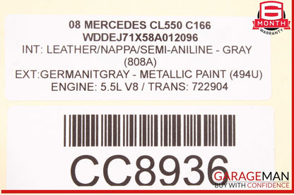 07-10 Mercedes W216 CL550 CL600 CL65 Hood Bonnet Cover Panel Assembly OEM
